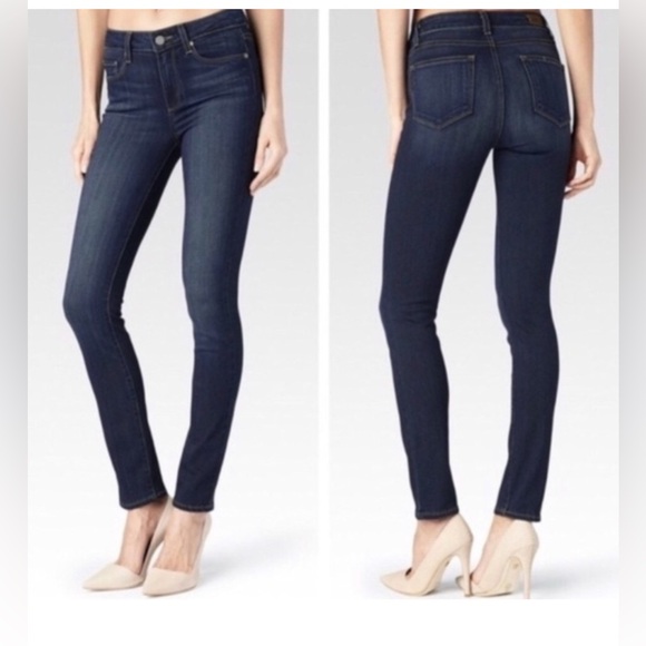 Paige Dark Indigo Peg Super Skinny Jeans - Picture 1 of 7